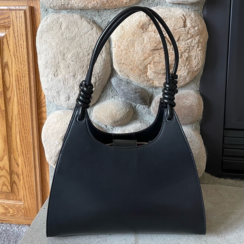 Halston Faye Black Hobo Shoulder Bag - Picture 7 of 12